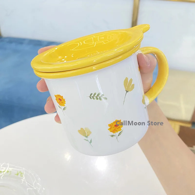 Кружка Керамическая желтого синего красного цветов 380 мл |