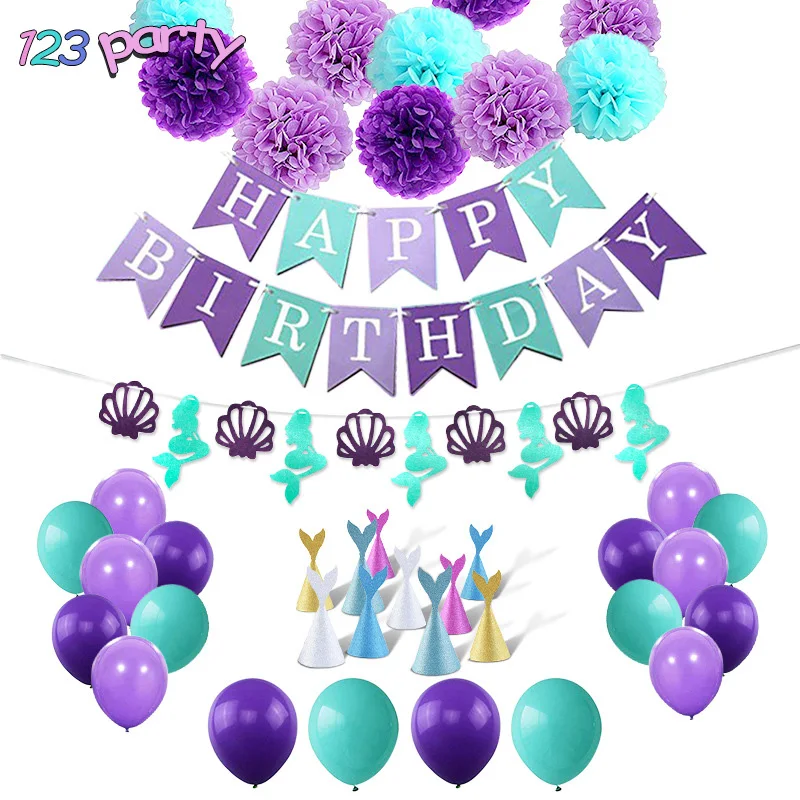 Воздушный шар в стиле русалки для детской вечеринки | Дом и сад