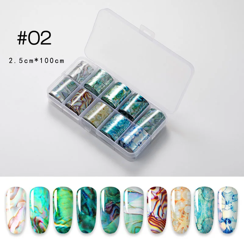 N5320-02 ROSALIND слайдер Фольга наклейки для ногтей художественные наклейки маникюрный набор дизайн Топ Полупостоянный Набор наклеек для ногтей нужна основа под Гель-лак - Цвет: N5320-02