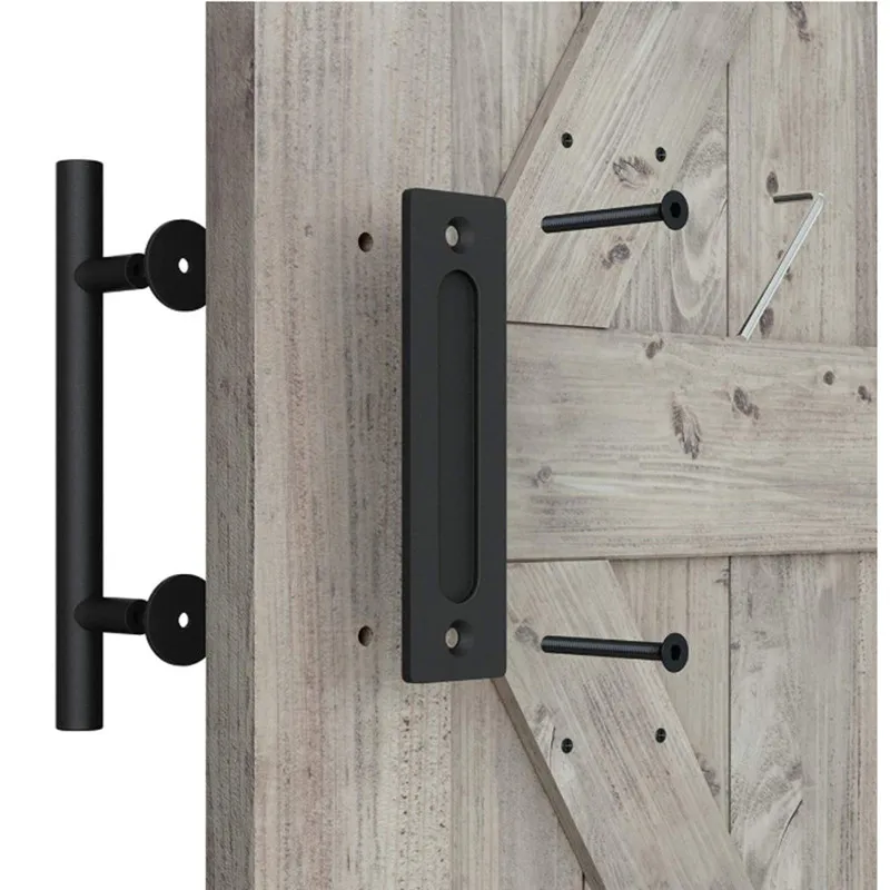

Home Universal Carbon Steel Door Handles Sliding Barn Door Pull Handle Door Wooden Handle New
