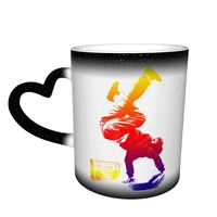 break dance mug cheap funny mug ceramic hot chocolate color changing cups
