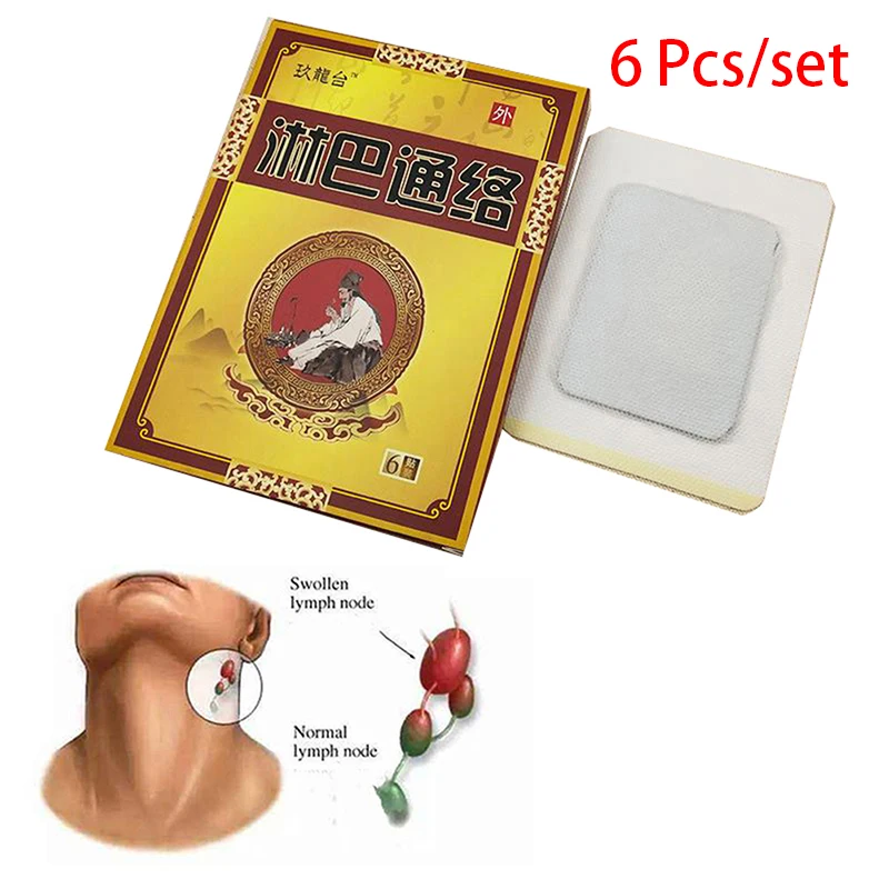 

6 Patches Organic Lymphatic Drainage Detox Patch Anti-Swelling Patch Effective Painless Treatment Breast Lymph Nodes Patch