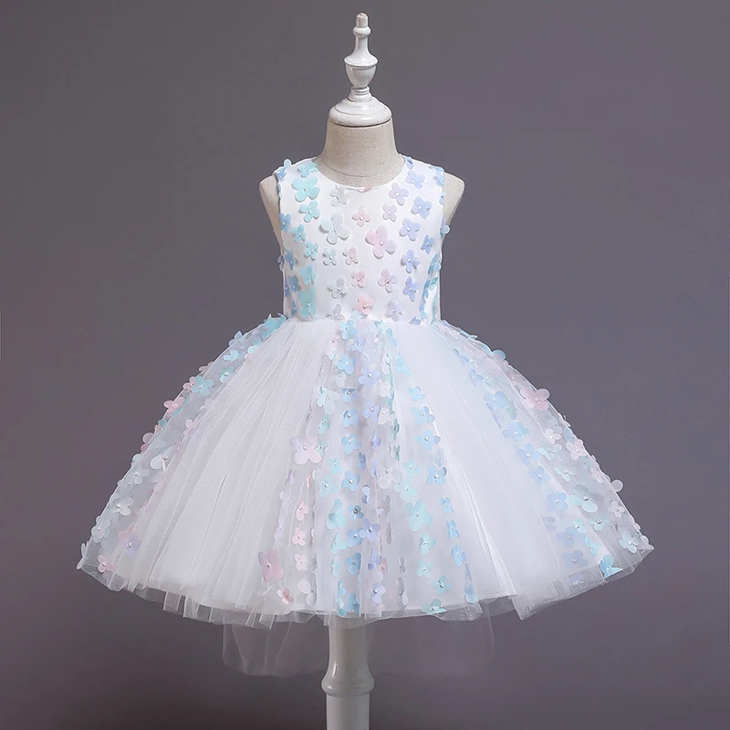 Kids Formal Evening Wedding Baby Tutu Princess Dress Flower Girls Children Clothing Party For Girl Clothes New Arrival 2021 | Детская
