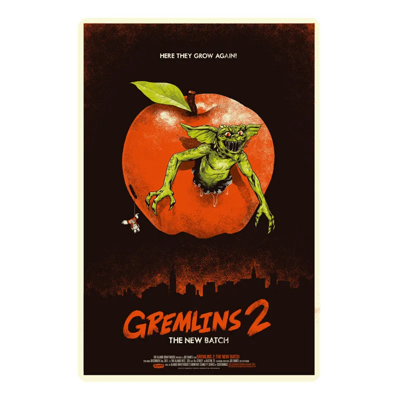 Многоцветный Металлические барные Знаки Декор Gremlins винтажные металлические знаки бляшки и знаки домашний декор тарелки Ретро Размер: 20*30 см - Цвет: Многоцветный