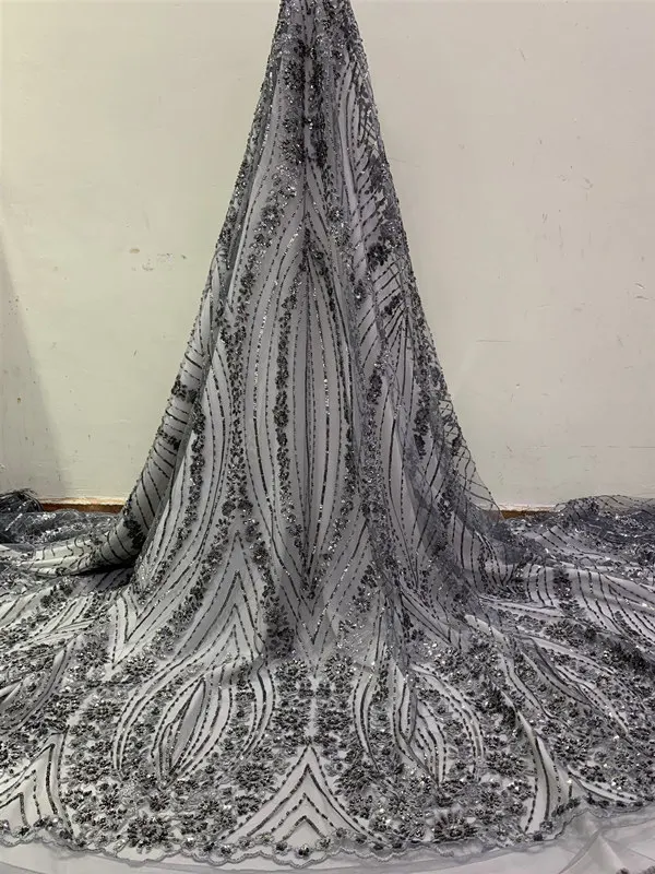 2019 черная оригинальная кружевная ткань Высококачественная 3D Цветочная