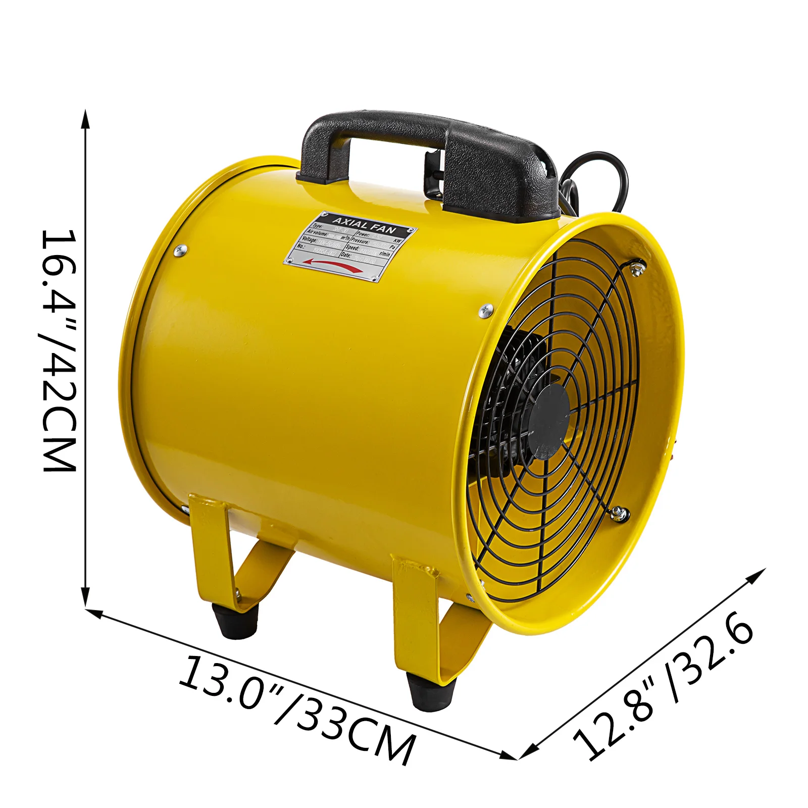 

VEVOR 8" 10" 12" 16" 5M Duct Double Speed Portable Industrial Axial Ventilator Air Blower Fan High Velocity tunnel Ventilation