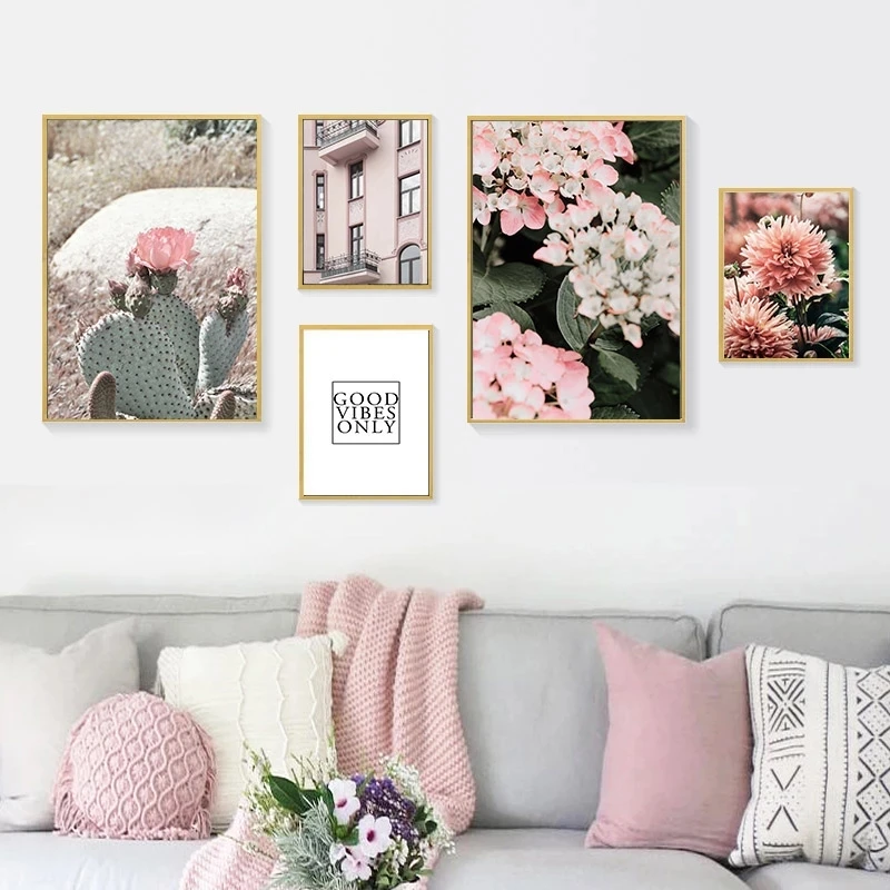 Домашний декор скандинавский стиль холст кактус цветок картина для