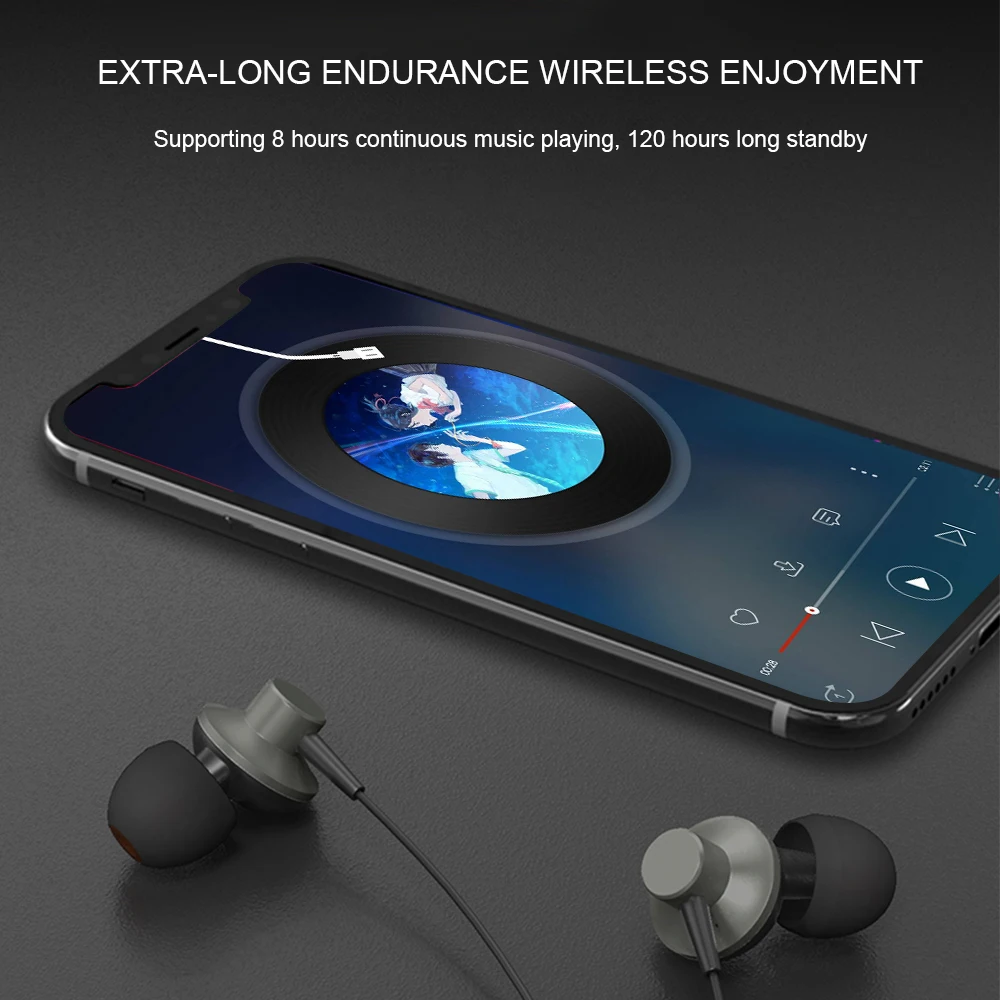Водонепроницаемая Спортивная гарнитура IPX5 беспроводные наушники Bluetooth 5 0 шейные