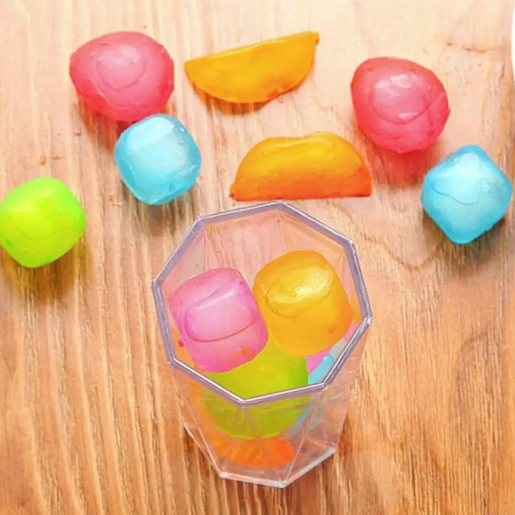 

Fashionable 6 Pcs Star Shaped Ice Cubes Plastic Reusable Cooling Ice Tools Multicolour Cube Drink Cool Physical Keep Bar Pi G3K4