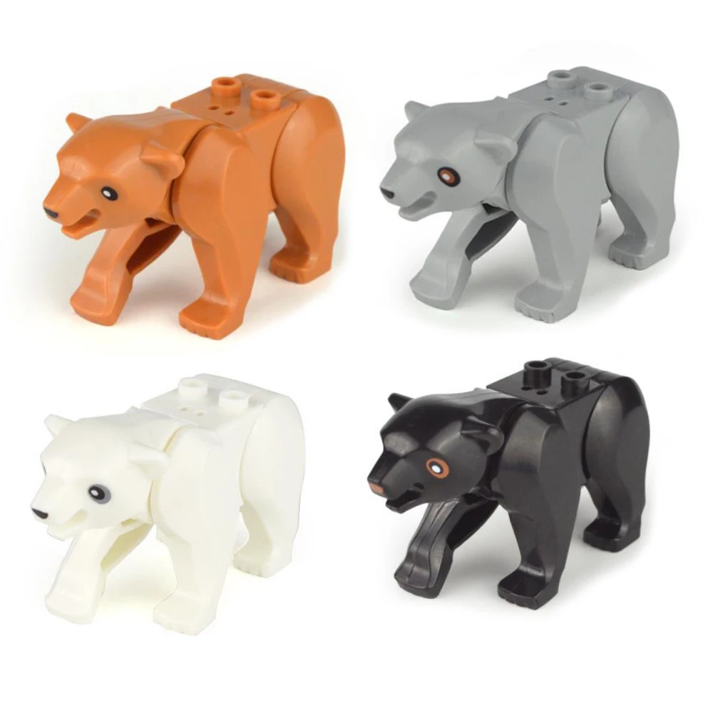 

12pcs Bear Animals Building Blocks Particles for Figures Moc Bricks diy Assembles Educational Toys for Kids Children Gifts