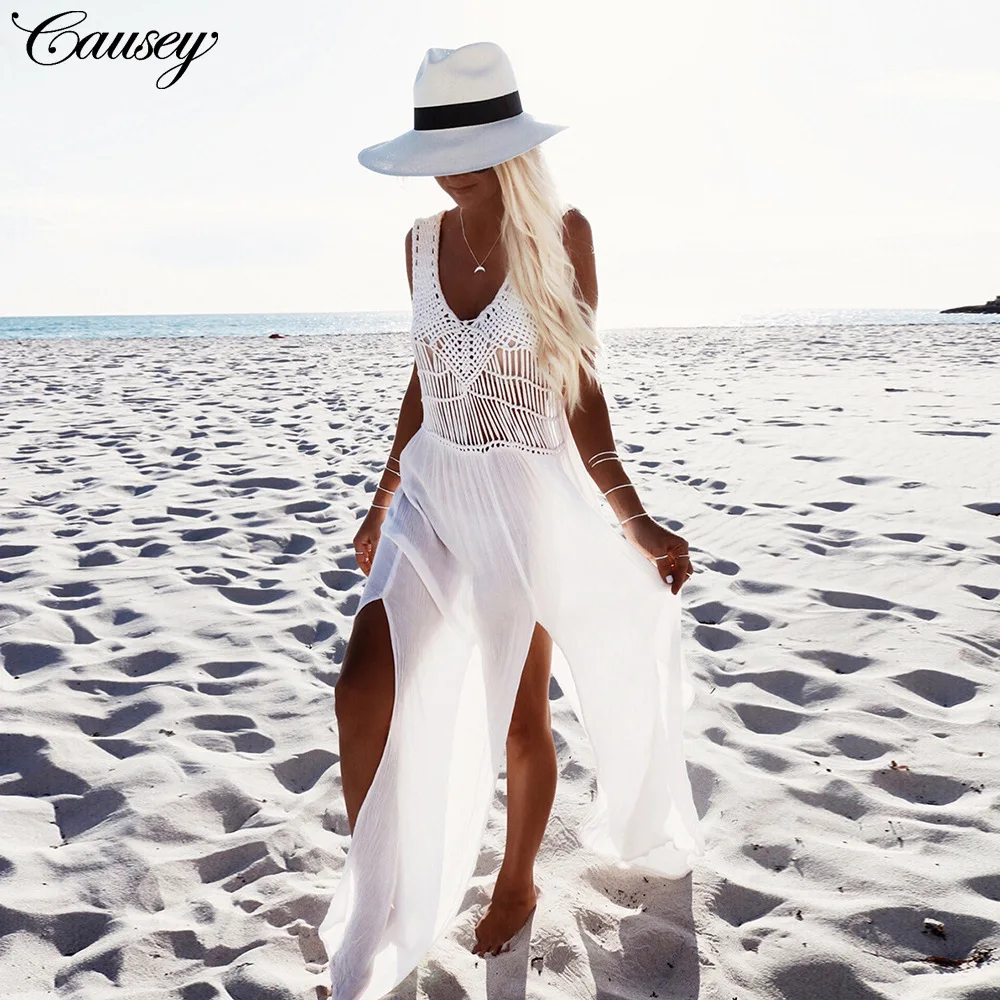 

2021 Women's Dress New Tassel Blouse European and American Chiffon Bikini Beach Dress