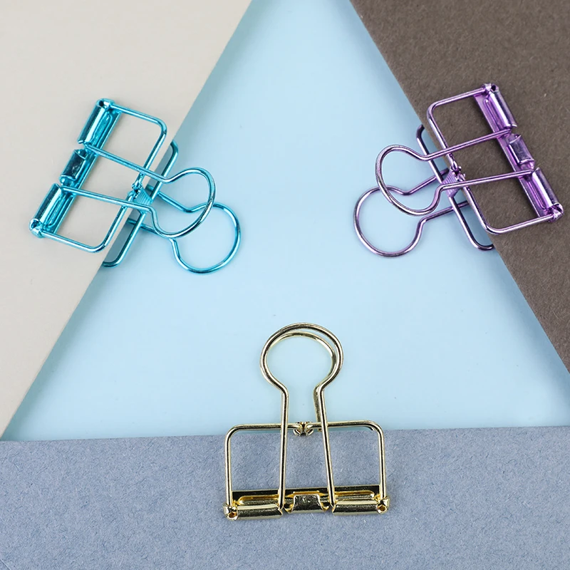 MIUSIE 11 шт. сгибающиеся края металлический зажим для бумаги зажимы файлов папка