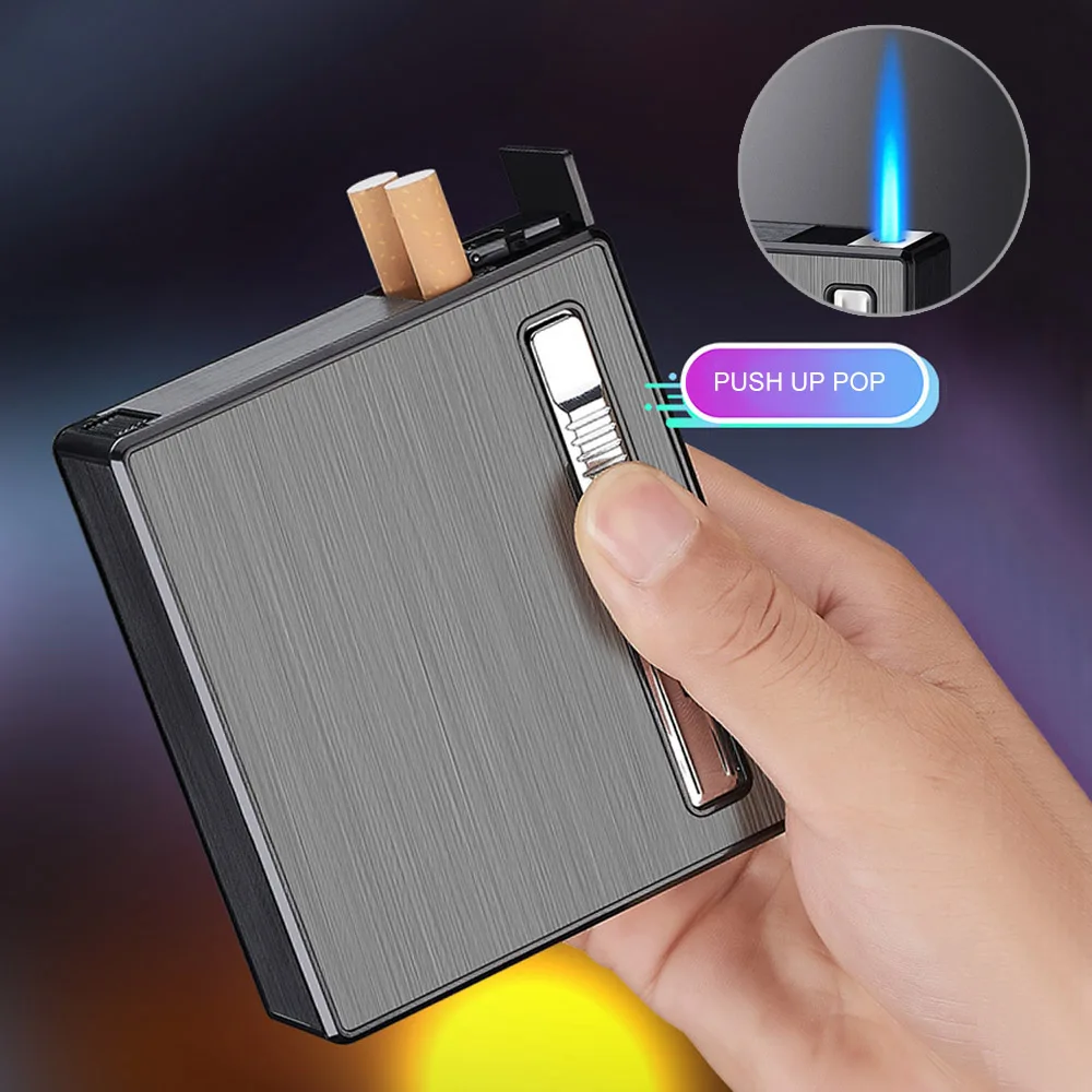 20 шт металлический сигареты автоматический отскок Зажигалка для прикуривания