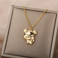 vintage tiger necklace for women stainless steel animal choker necklaces collar chian new year jewelry gift collier