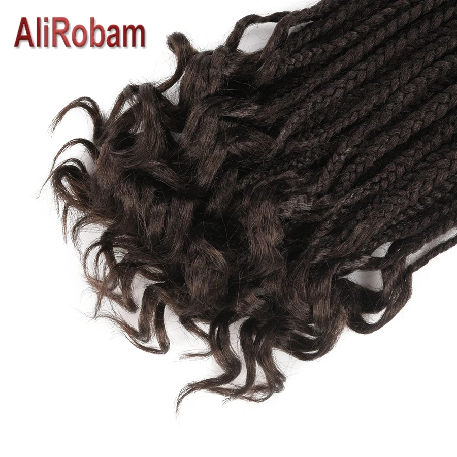 14 18 24 дюймов вязанные крючком косички для волос Кудрявые концы 22 пряди