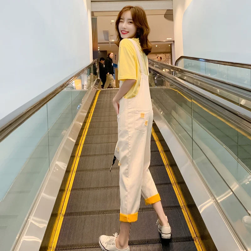 Женские джинсовые комбинезоны до щиколотки винтажные рваные модные