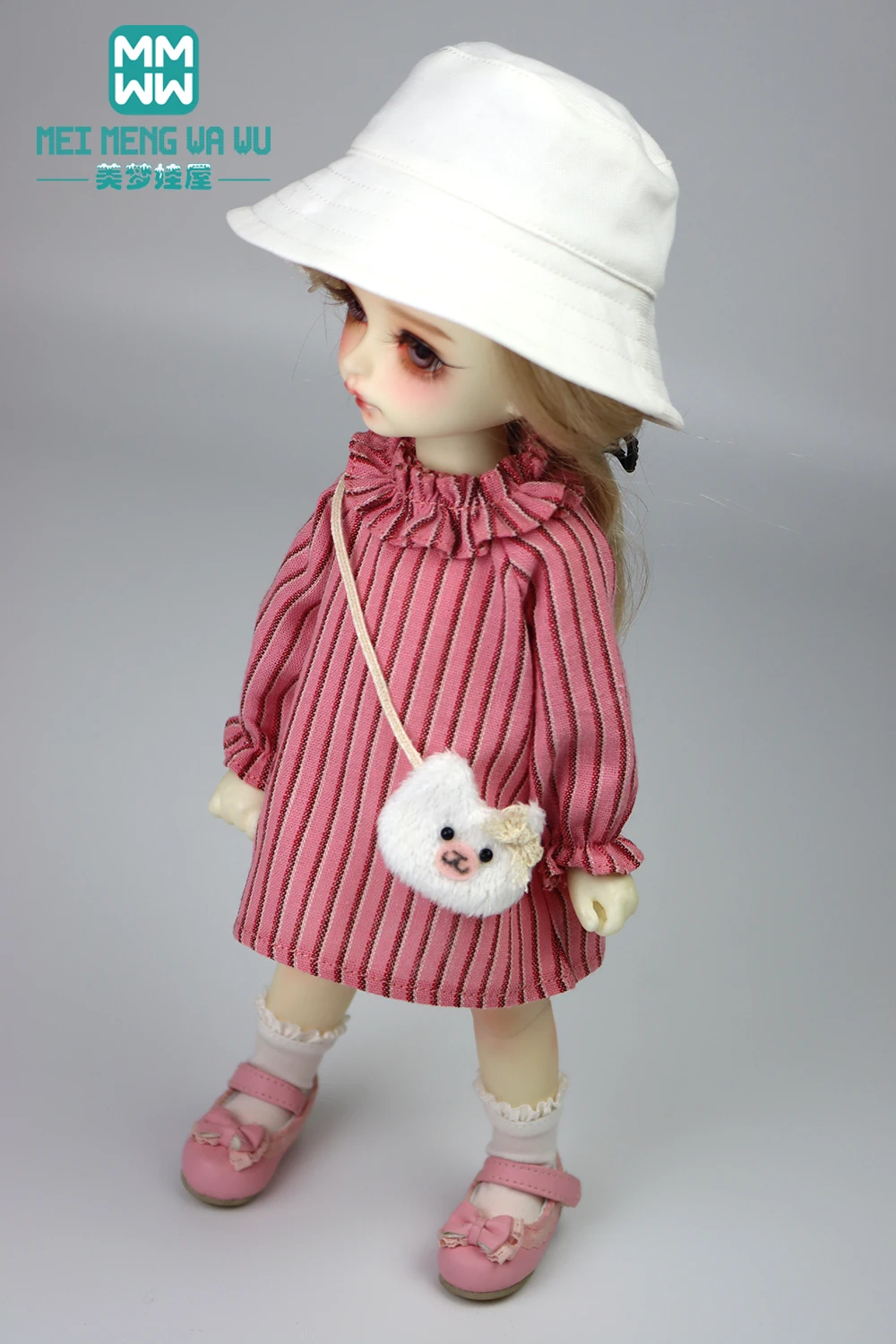 28 см-30 см 1/6 Одежда для кукол BJD YOSD модная школьная форма юбка в полоску детский