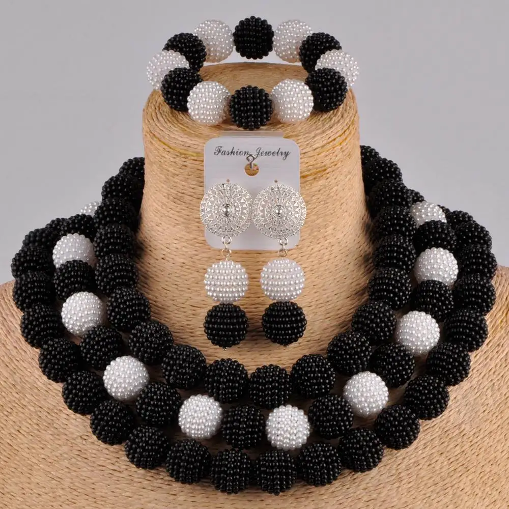 Королевский синий желтый костюм ожерелье африканские бусы ювелирный набор