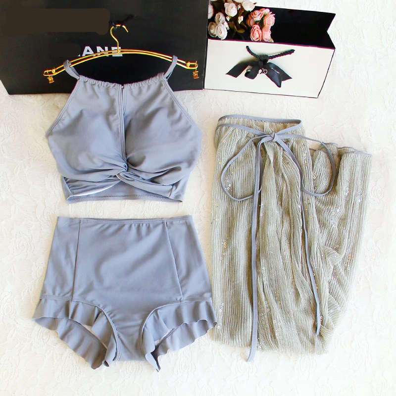 Женский купальник из трех предметов STAERK Сексуальные корейские бикини длинная