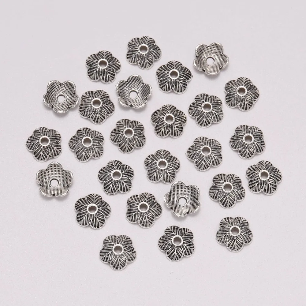

50pcs/Lot 9mm Bead Caps For Jewelry Bead Caps End Receptacle Flower Torus DIY Spaced Apart Jewelry Making Accessories