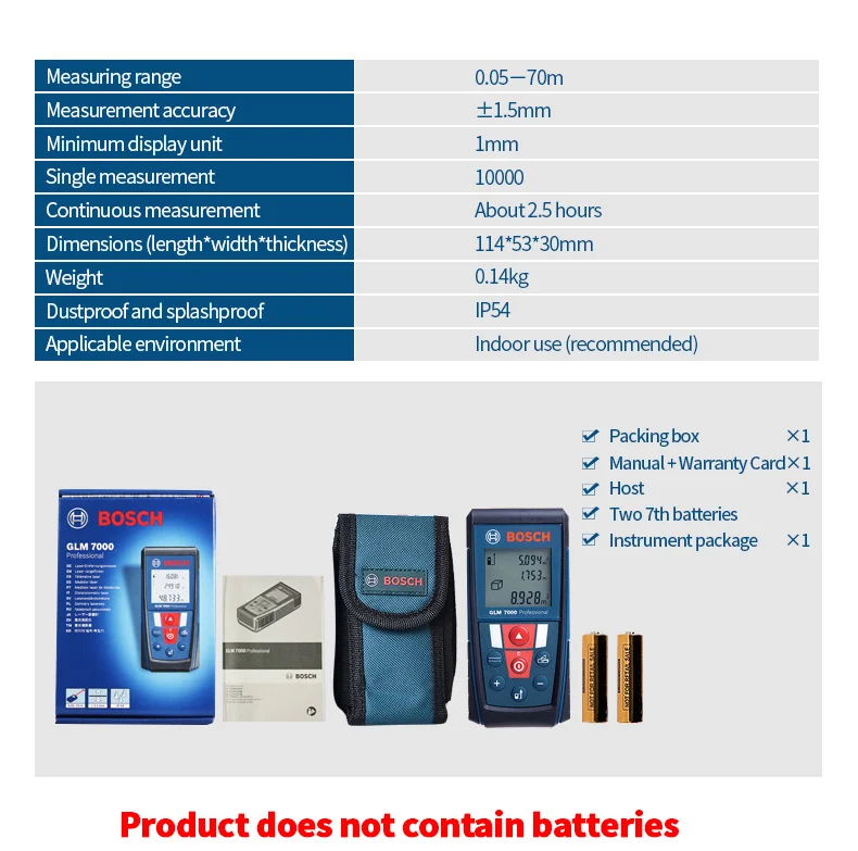 BOSCH лазерный дальномер 25/30/40/50/70/80/250 метров электронный инфракрасный объем номер линейка Высокоточный измерительный прибор
