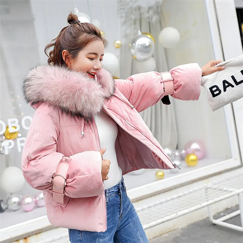 Зимняя женская куртка новинка 2019 пальто парка с воротником из искусственного