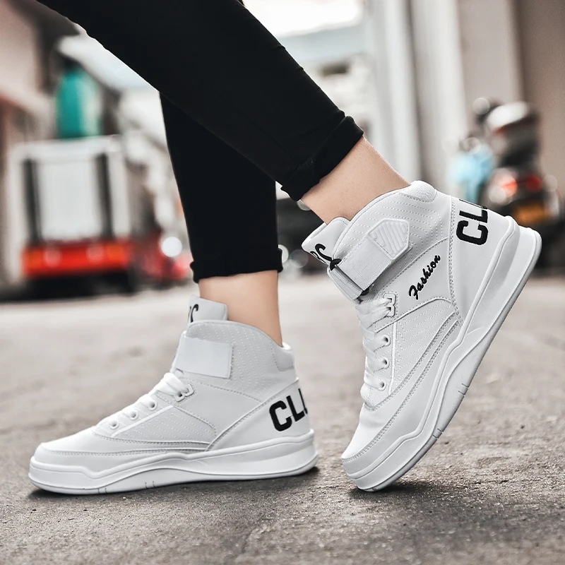 

Men Fashion Shoes Causal Shoes For Men High Top Sneakers Fashion Men's Mens Leather Casual Hightop Hot Sale Leisure