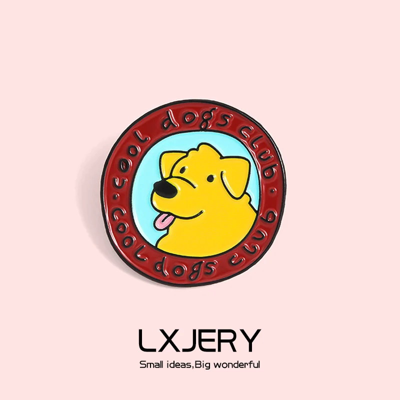 LXJERY эмалированная крутая брошь в виде собаки для клуба значок на рюкзак