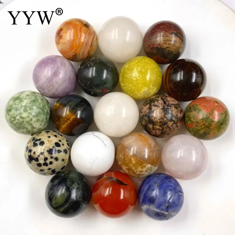10 _ 20 мм смешанные бусины из драгоценных камней без отверстий круглые