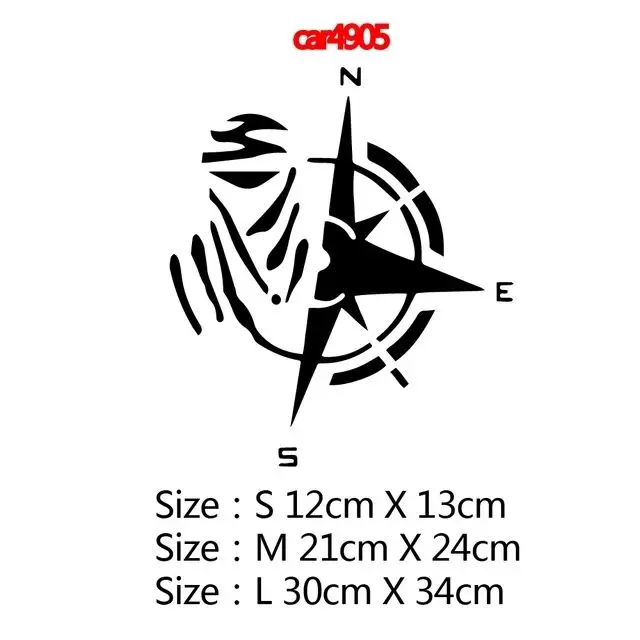 Автомобильная виниловая наклейка Three Ratels с креативным дизайном Дакар и компас