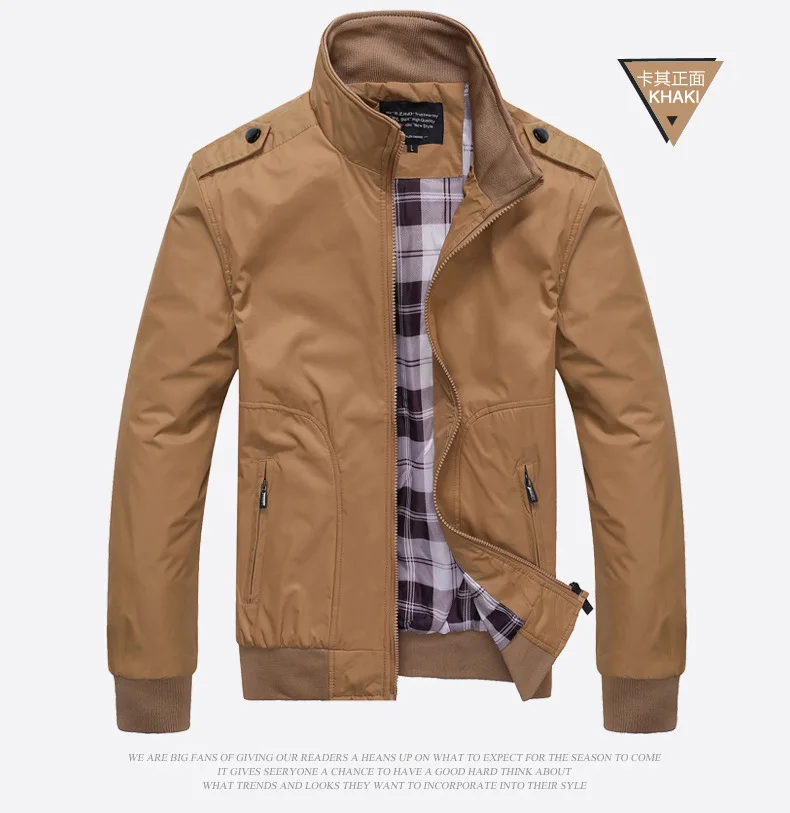 

2021 New Men's Casual Jacket Fashion Business Collar Large Size Coat Solid Color Jacket Men's Wholesale Sleeve Style Cuff Style
