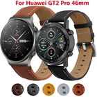 Ремешок GT2 22 мм кожаный для Samsung Galaxy Watch 46 мм 3 45 Smart Watch Correa Huawei Watch GT 2Pro 46 мм HONOR Magic