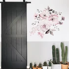 Новые розовые цветочные настенные наклейки, украшение для спальни, гостиной, настенная роспись, домашний декор, наклейки с цветами, кластеры, декоративная роспись
