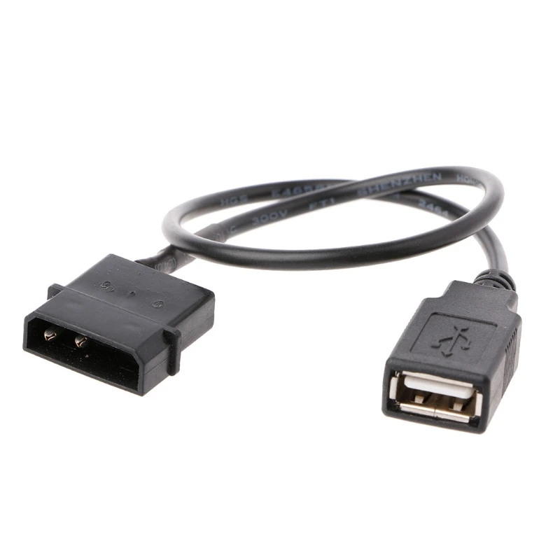 

30cm PC High Quality Internal 5V 2-Pin IDE Molex To USB 2.0 Type A Female Power Adapter Cable