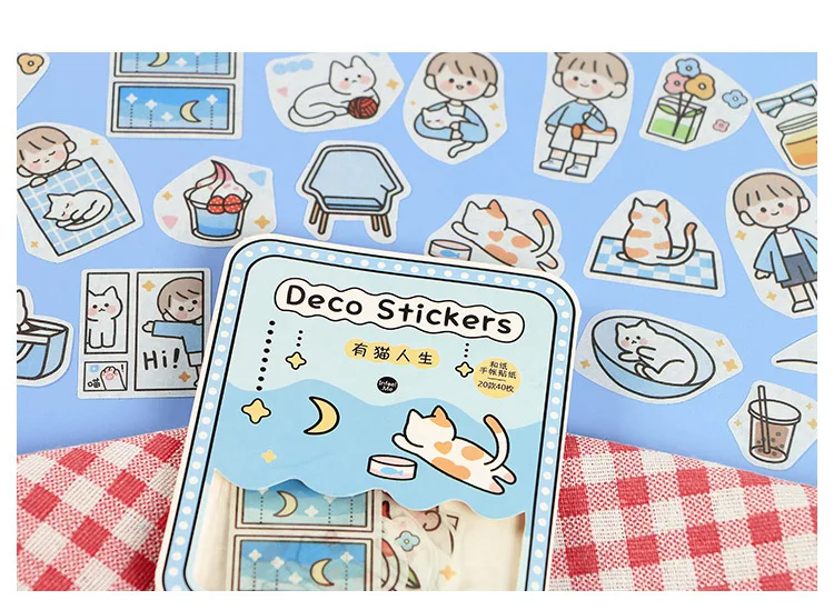 

40pcs/set Stationery Stickers DIY Girls Heart Sticky Paper Kawaii Student School Stickers For Decoration Diary Scrapbooking Gift
