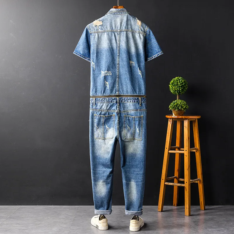 Лидер продаж японский джинсовый комбинезон в стиле ретро мужской Корейском с