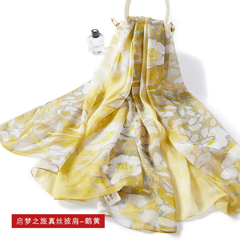 

★story counters paragraphs with ms silk scarves in the spring and autumn thin neck beach sunscreen shawls scarf joker