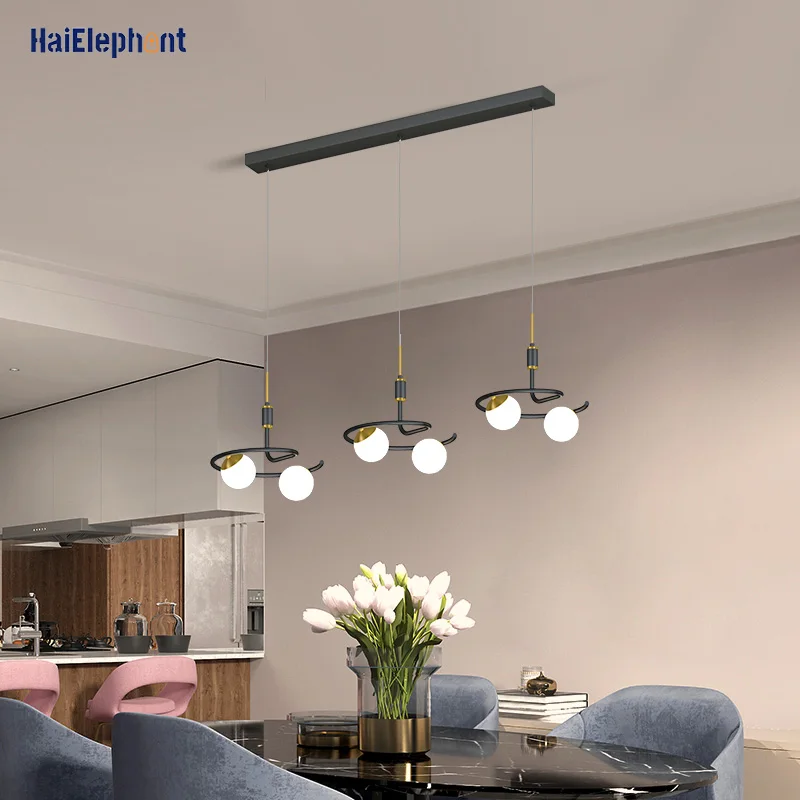 Креативные скандинавские светодиодные подвесные светильники для обеденного