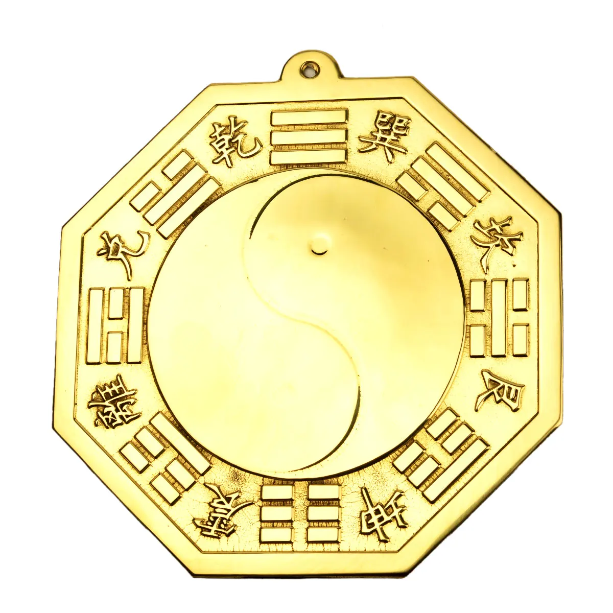 Зеркальный кулон Багуа из чистой меди с пятью элементами в Стиле Инь и Ян тайцзи