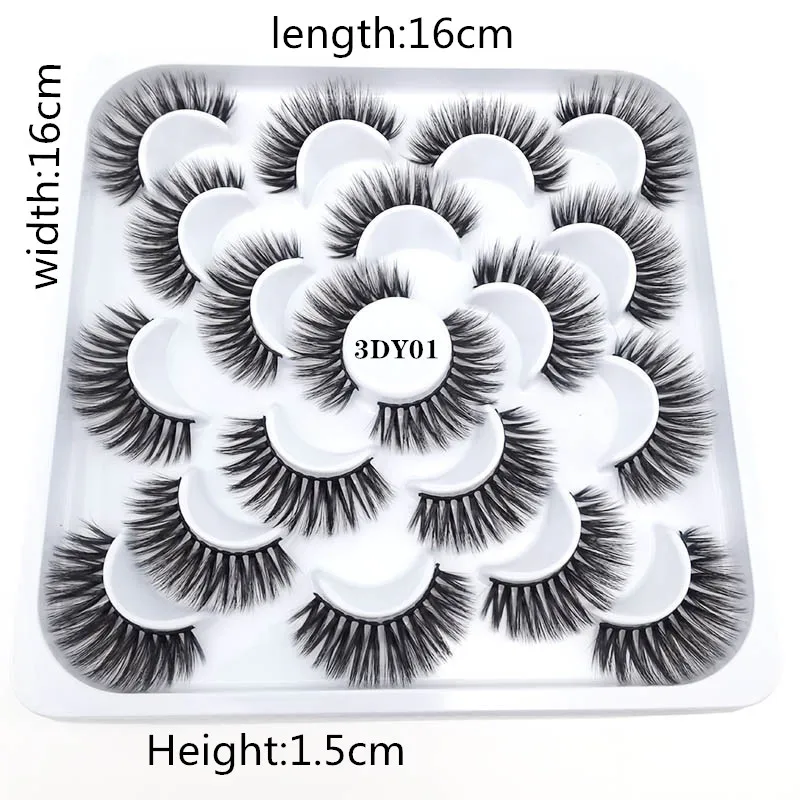 

New Fashion 3D 10 pairs full volume eyelashes extension make up tools
