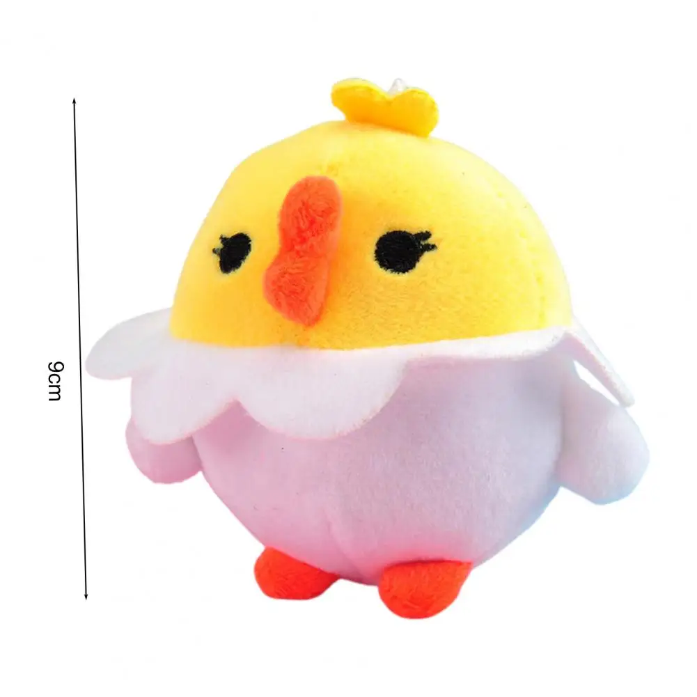 

Plush Keychains Doll Toy Eggshell Chicken Shape Plush Toy PP Cotton Cartoon Stuffed Throw Pillow for Home Decor