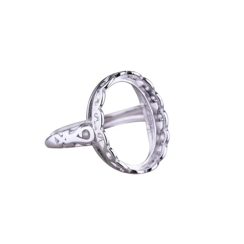 Обручальное кольцо из стерлингового серебра 925 пробы 12 8x17 7 овальный кабошон