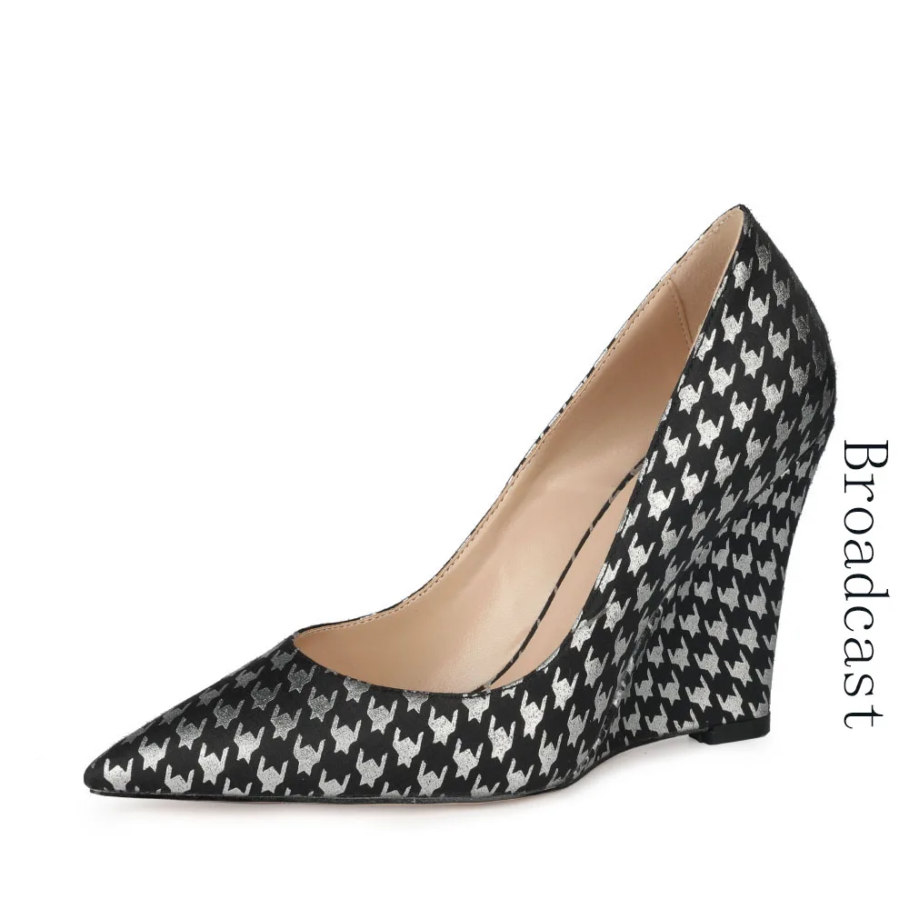 Broadcast 2022 spring and summer womens pumps new pointed toe wedges
fashion casual high-heeled womens single shoes
