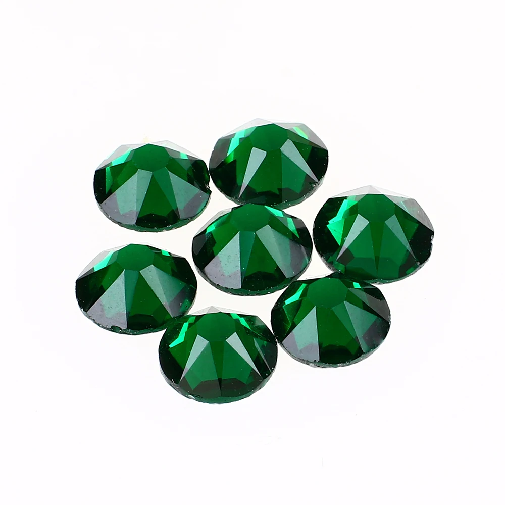 

Emerald Hot Fix Rhinestones Flatback Glass Crystal Hotfix Rhinestone Glitter Iron on crystals and glass for clothes Garment