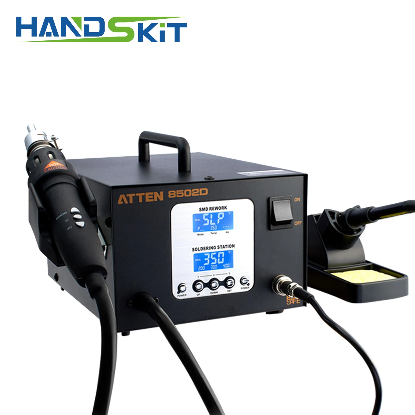 ATTEN AT8502D Combo оригинальная Интеллектуальная паяльная станция пистолет горячего