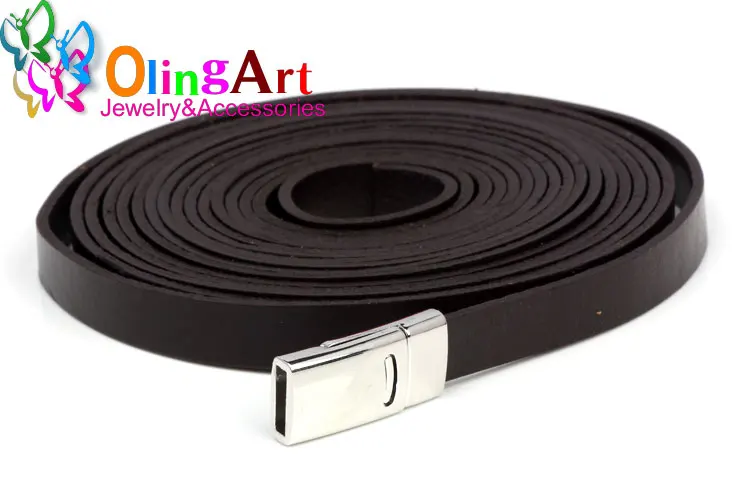 OlingArt 10*2 мм 1 ярд/лот несколько цветов плоская кожаная веревка/Шнуры DIY ожерелье браслет серьги колье ювелирные изделия изготовление новых