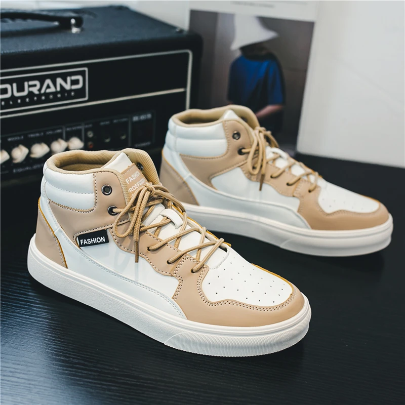 Autumn Winter Skateboarding Shoes Mens Popular Sneakers Summer Sneakers Fashion Boots Canvas Footwear Leather Black Flat Shoes