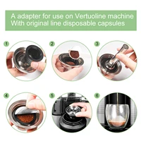 refillable coffee capsule adapter converter holder reusable pod stainless steel coffee filter rust proof easy to clean
