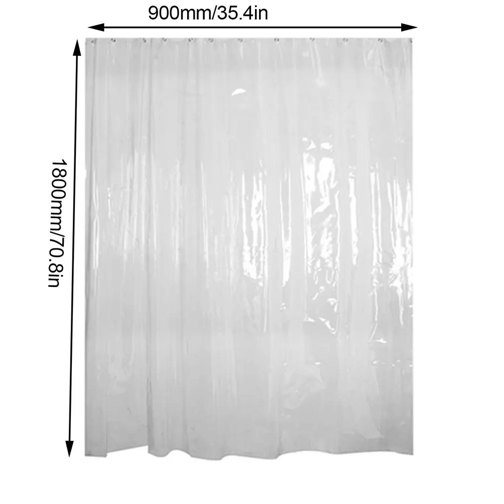 

Clear Shower Curtain Liner PEVA Light Weight Waterproof Odorless With Rust-Resistant Grommets Holes Shower Curtain