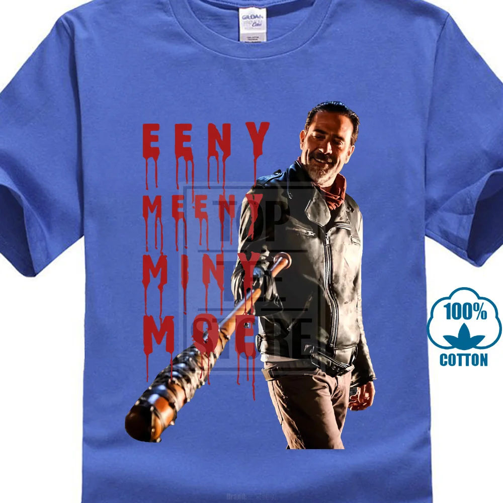 Синий Футболка The Walking Dead Negan Eeny Meeny Miny Mo Размер: S-Xxl 022425 - Цвет: Синий